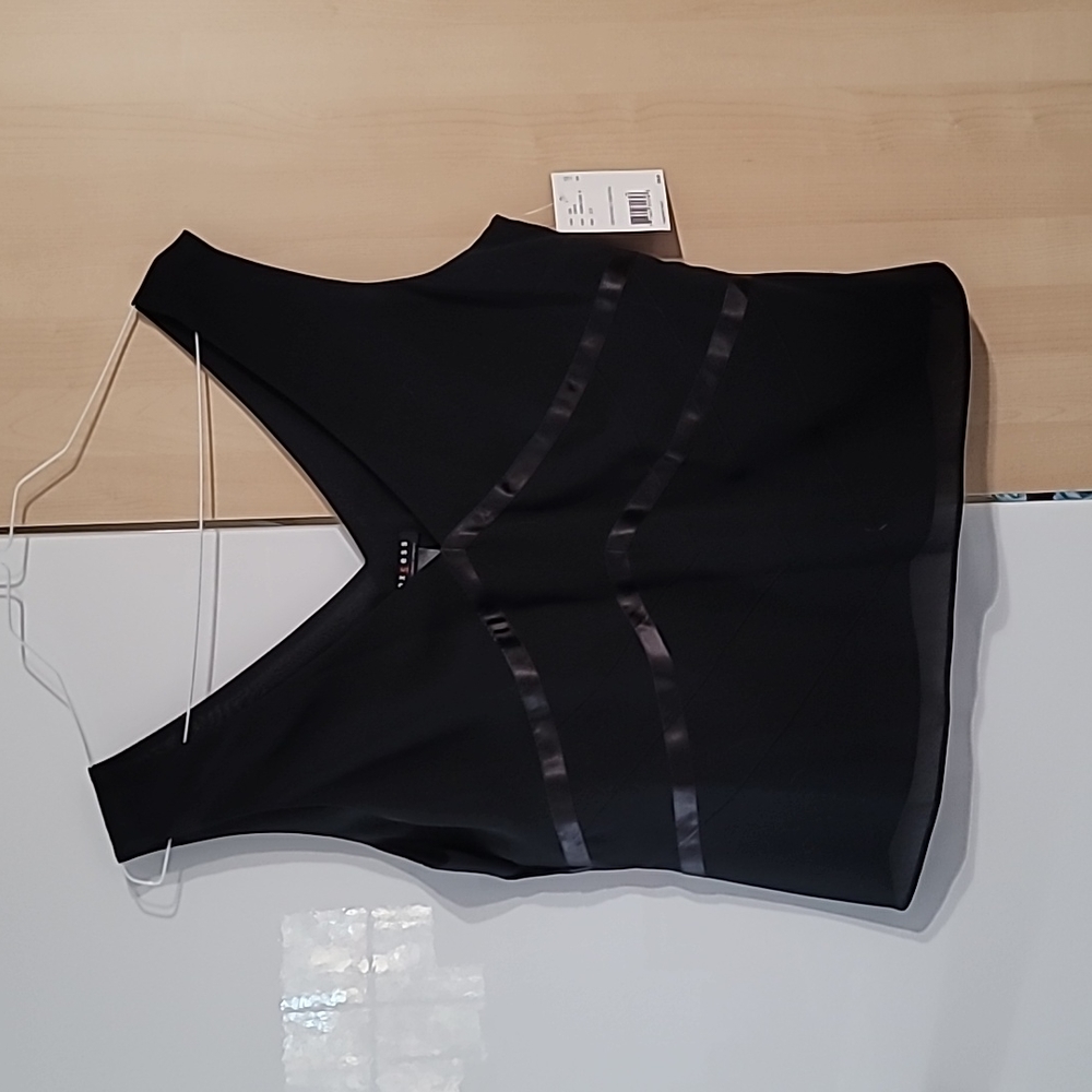 Woman's‎ Axcess Liz Claiborne Co Dressy Tank Top Black 16
